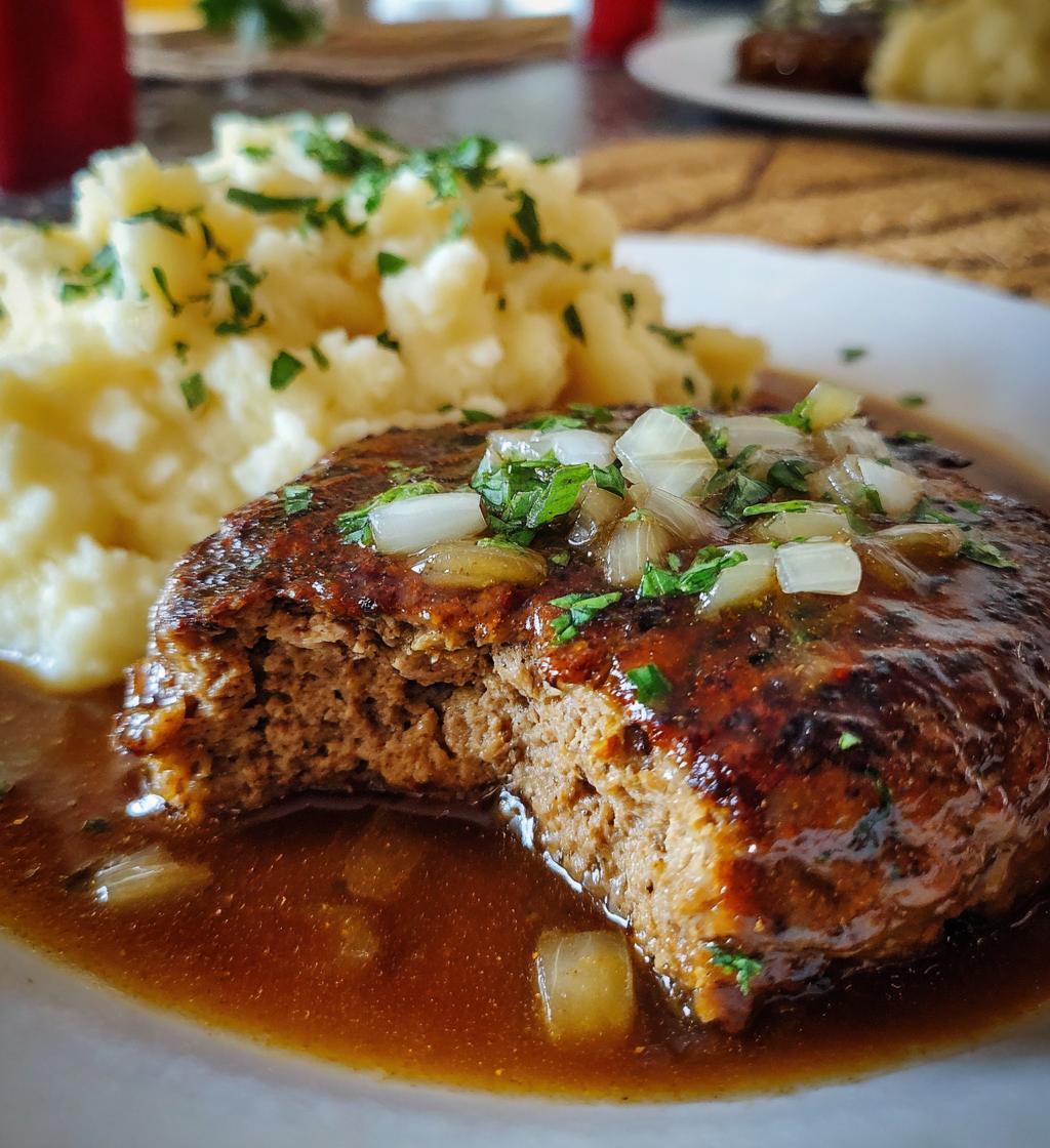 hamburger steak - detail 1