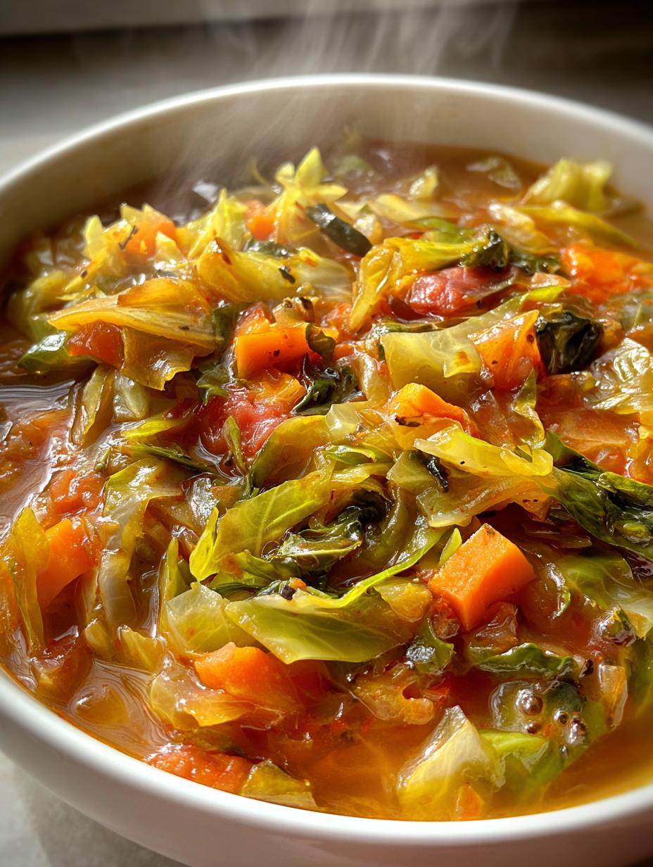 healthy cabbage soup - detail 1