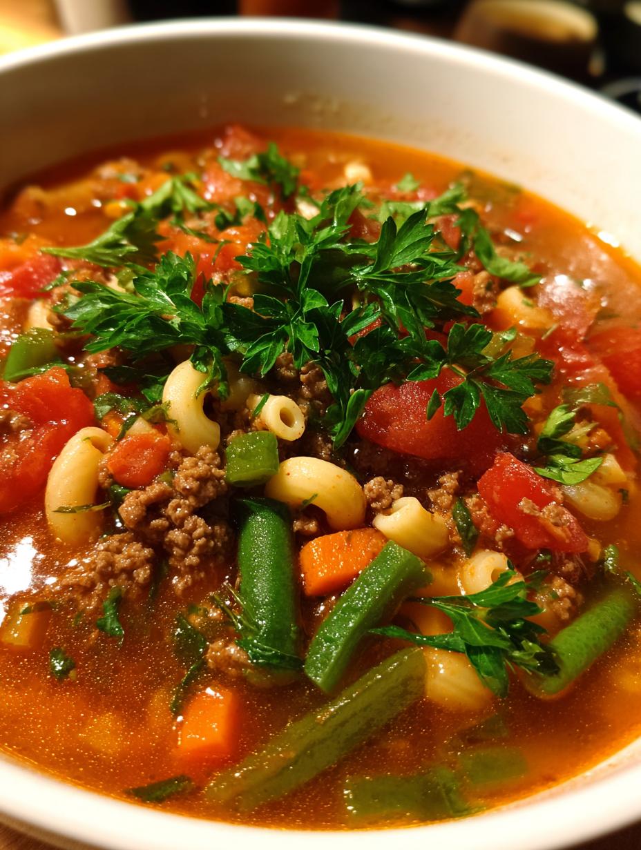 hearty beef mince minestrone - detail 1