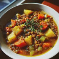 hearty lentil and potato soup