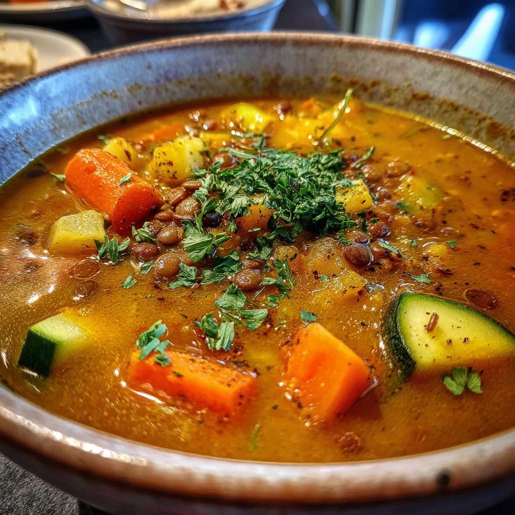 high protein vegetable soup - detail 1