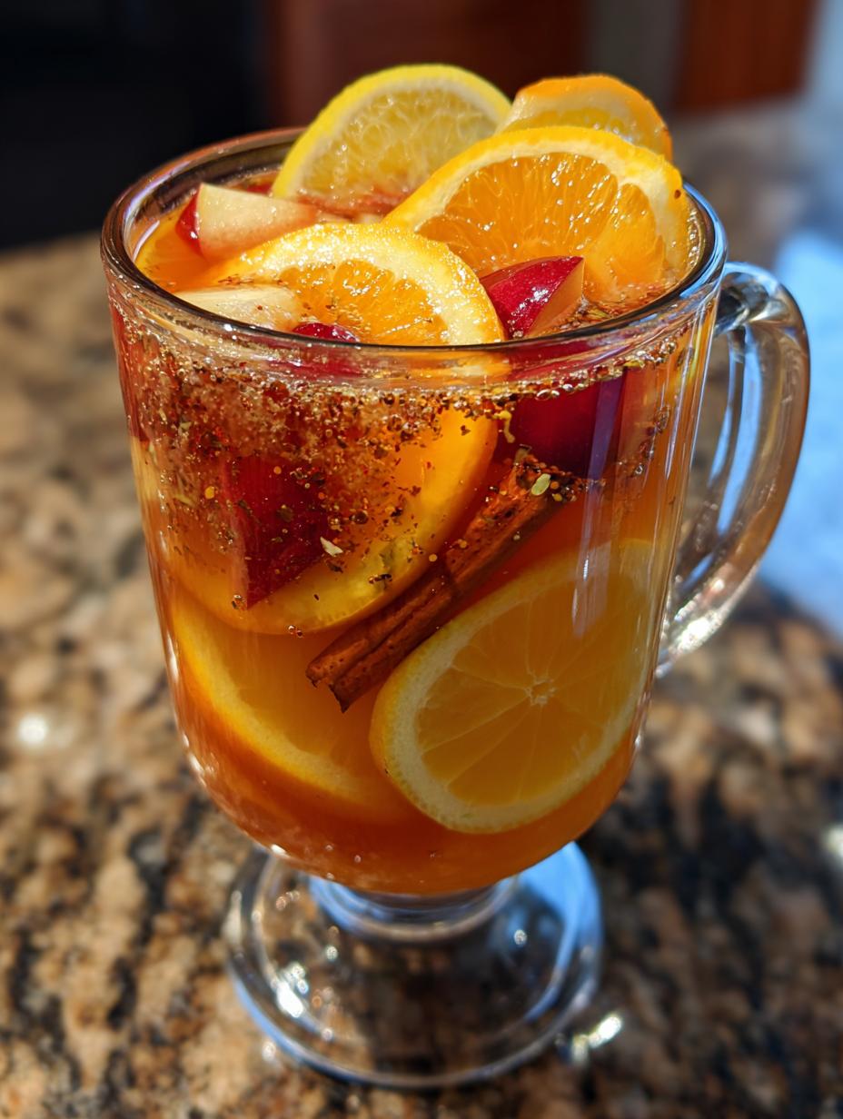 holiday spiced apple punch mocktail recipe - detail 1