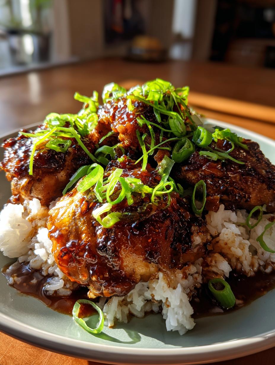 honey garlic chicken thighs in crock pot - detail 1