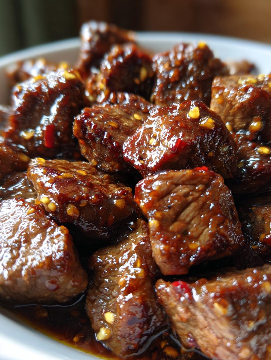honey garlic steak bites