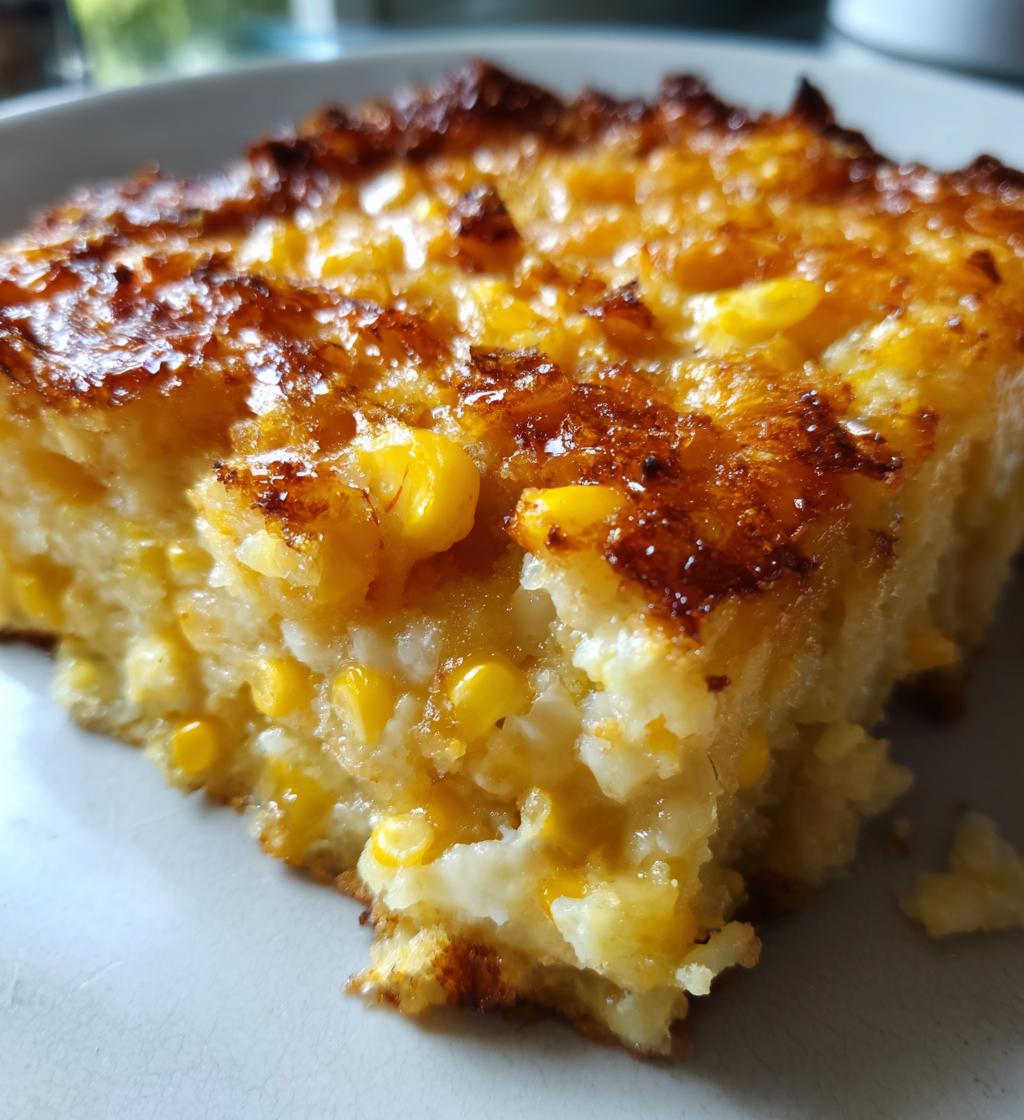 honey glazed corn casserole - detail 1