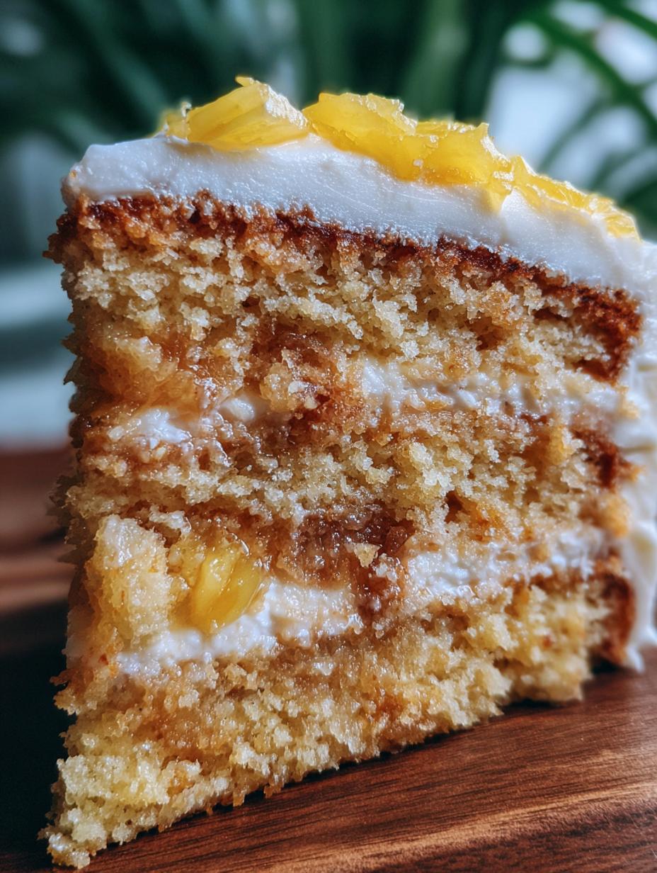 juicy pineapple heaven cake - detail 1