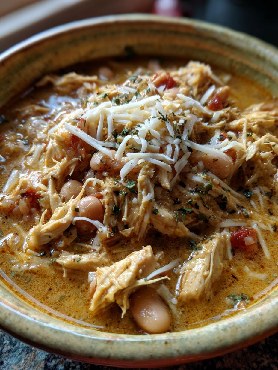 keto white chicken chili - detail 1