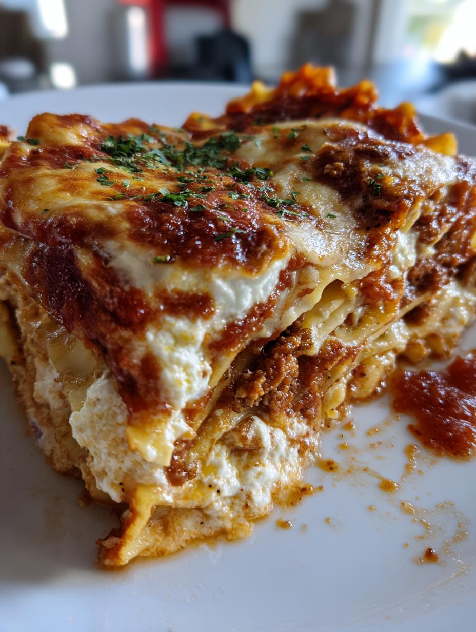 lasagna casserole with ricotta - detail 1