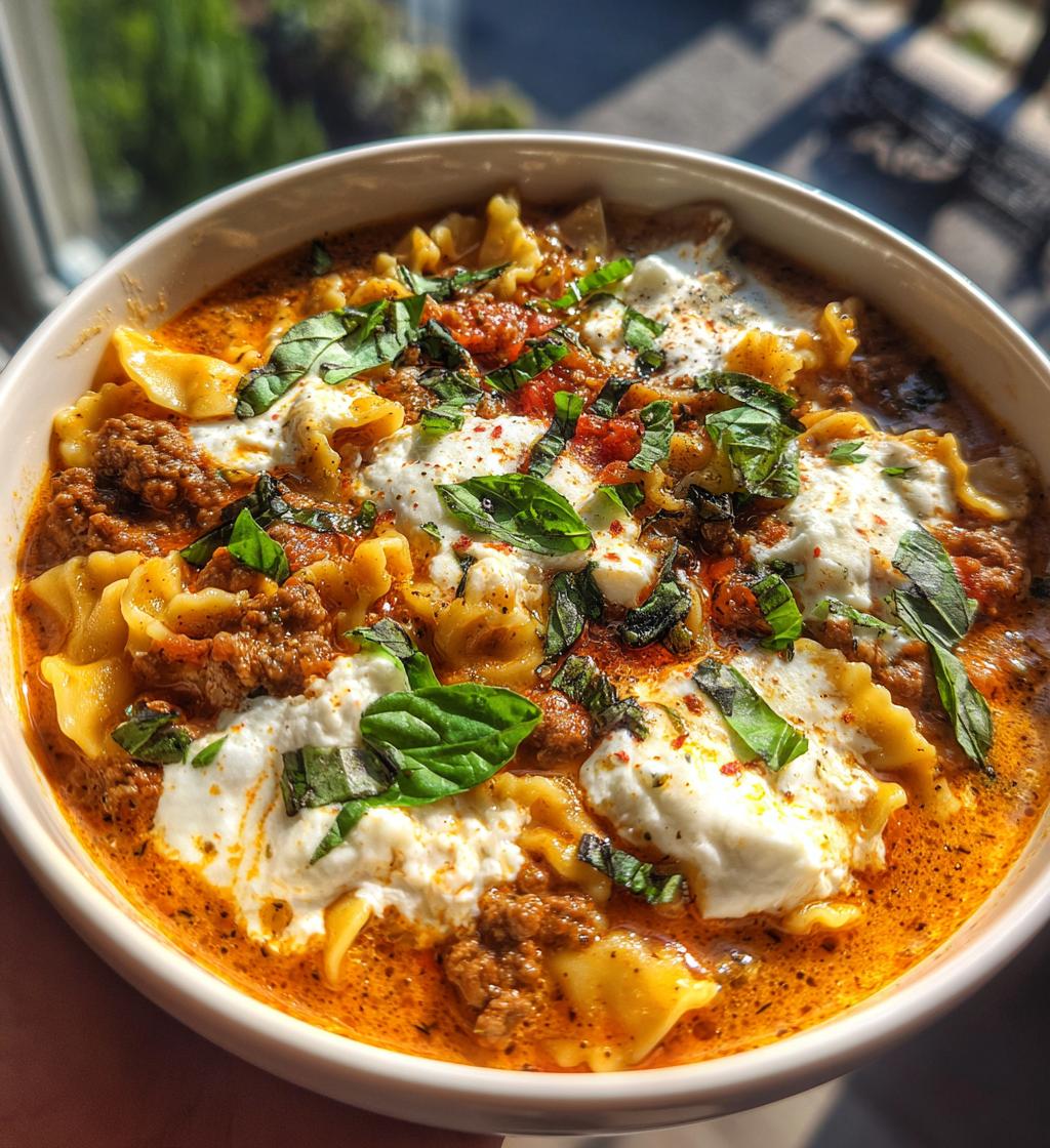 lasagna soup - detail 1