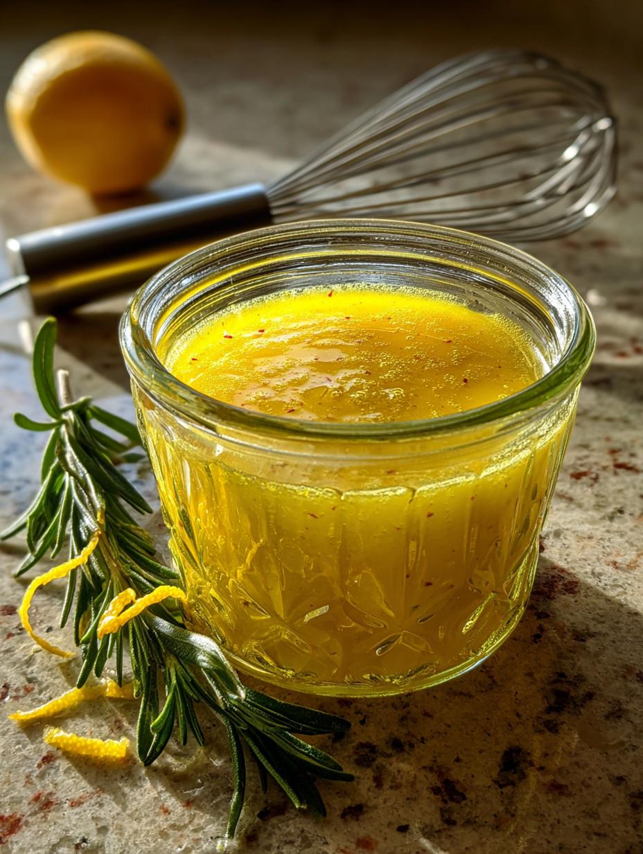 lemon vinaigrette dressing - detail 1