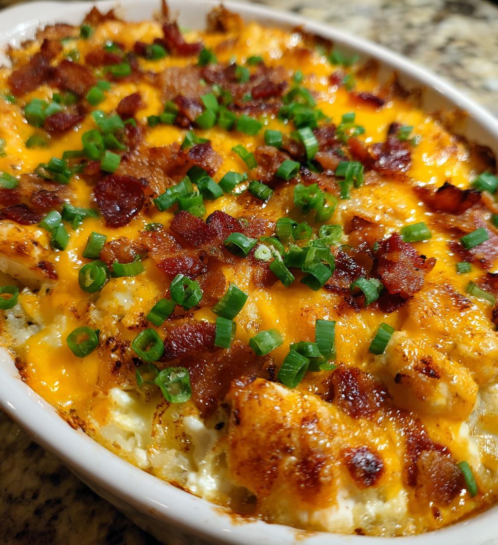loaded potato ranch chicken casserole