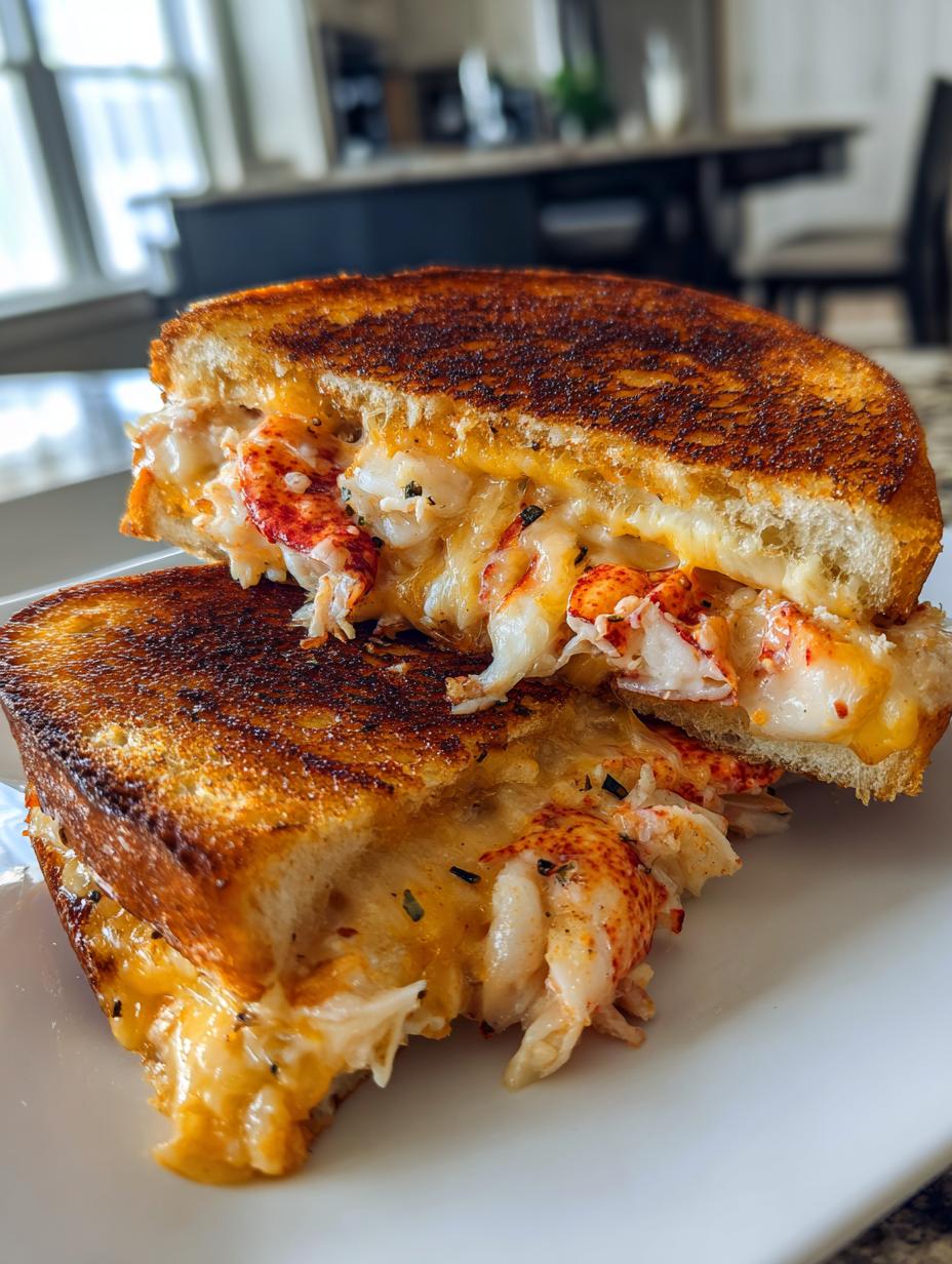 lobster grilled cheese sandwich - detail 1