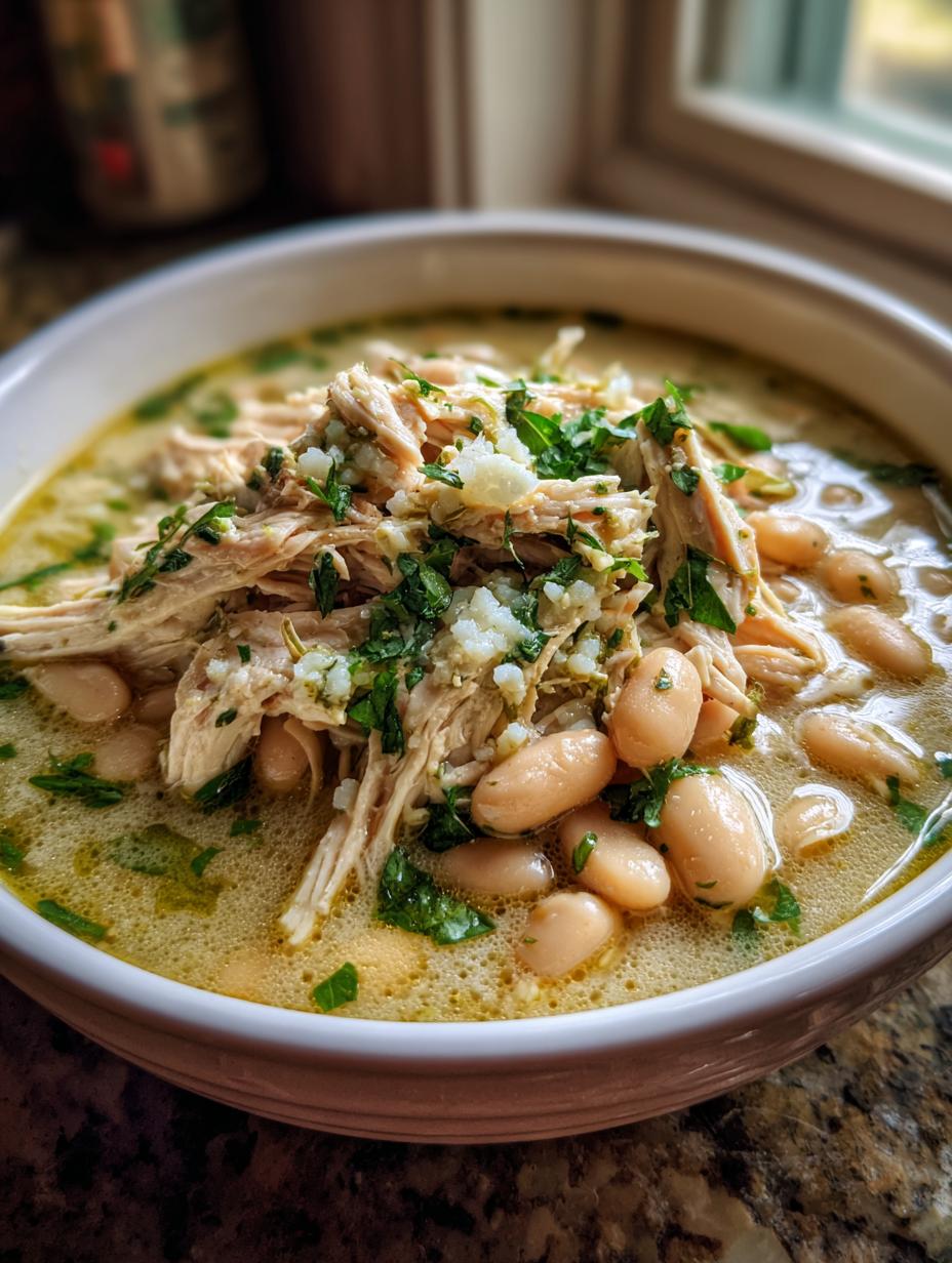 low carb white chicken chili - detail 1