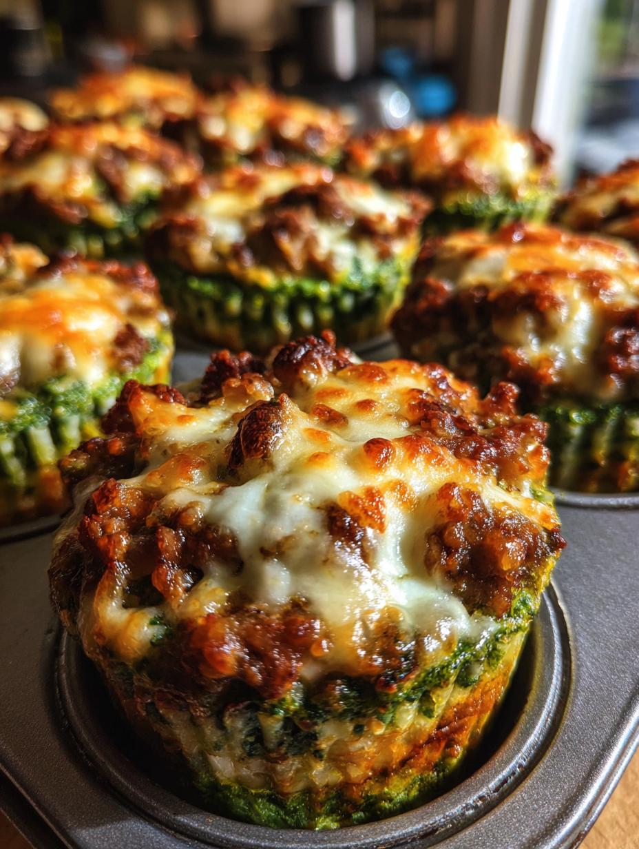 minced lamb and pesto lasagna cups - detail 1