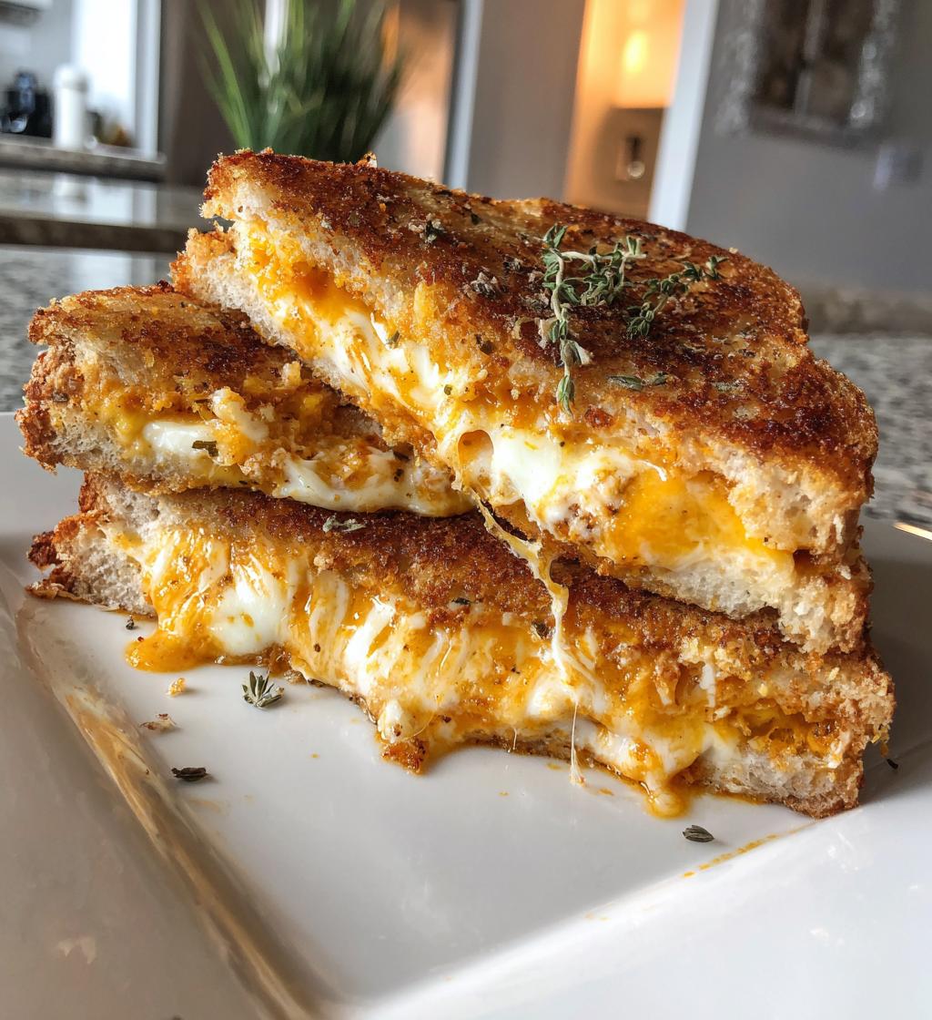 multi cheese grilled cheese - detail 1