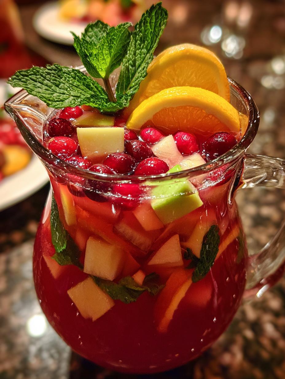 non alcoholic christmas sangria