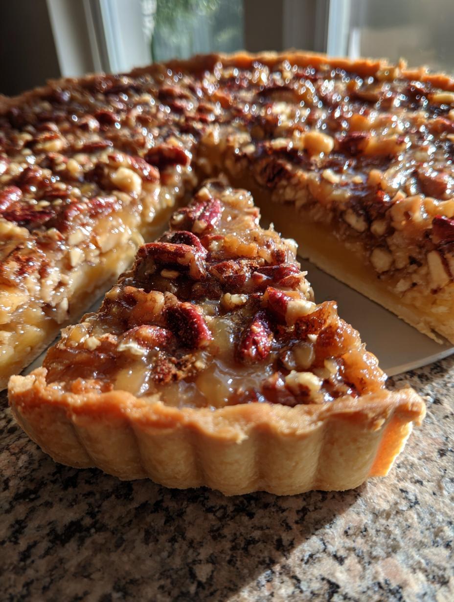 nutty caramel crunch tart - detail 1