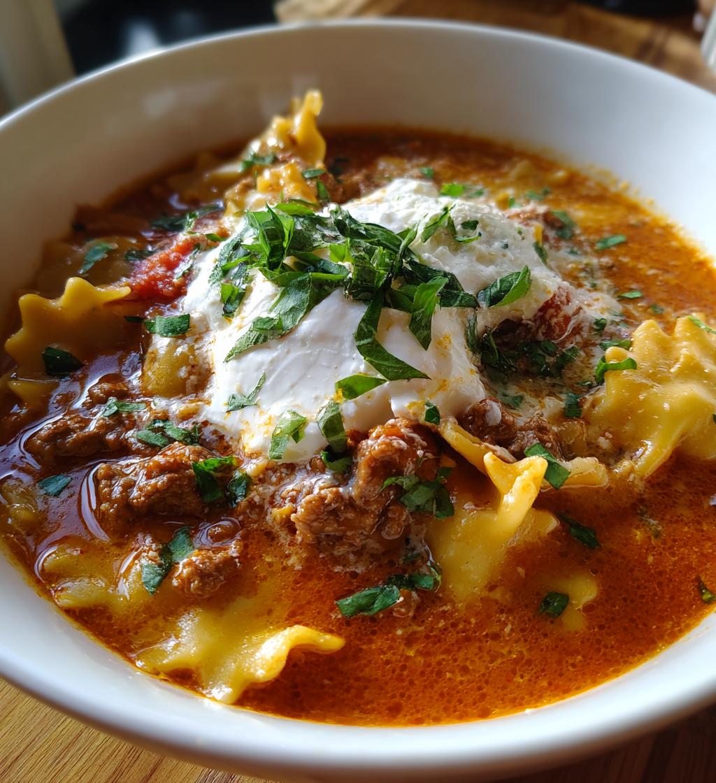 one-pot lasagna soup