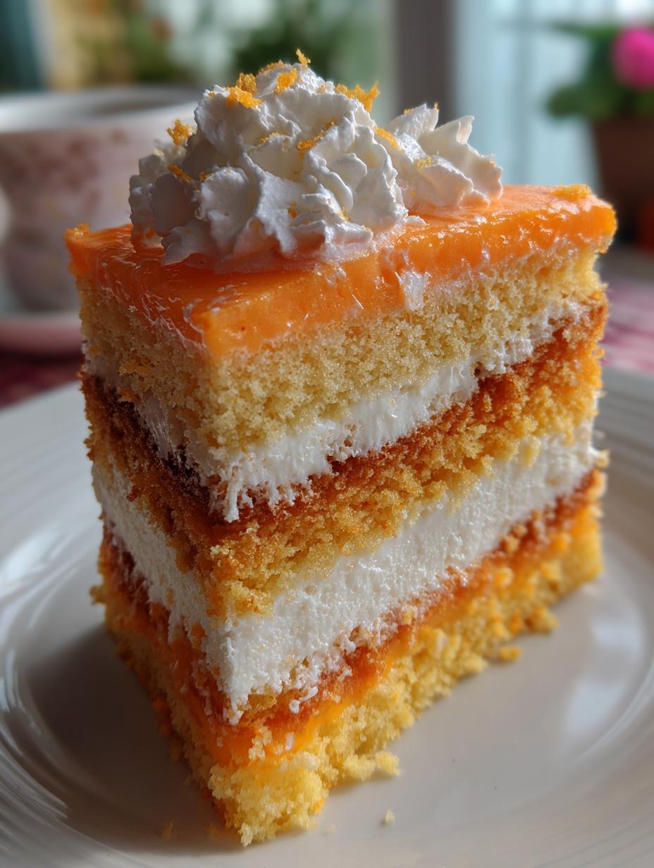 orange creamsicle cake - detail 1