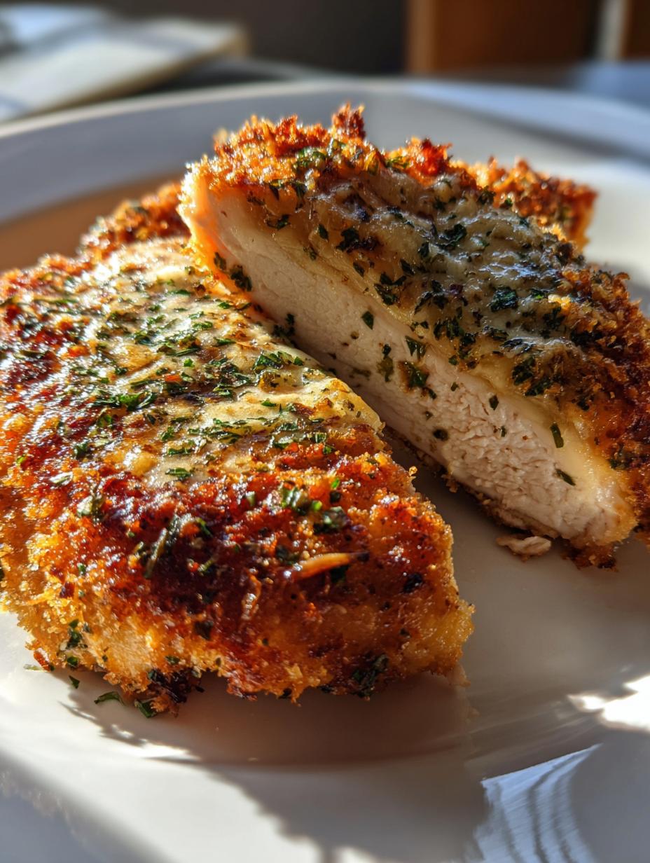parmesan crusted chicken - detail 1