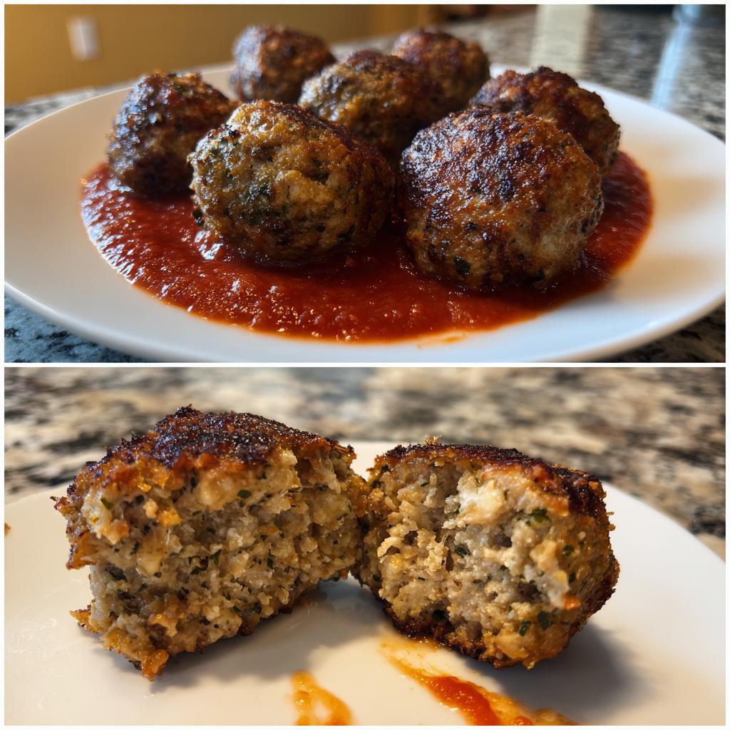 parmesan meatballs - detail 1