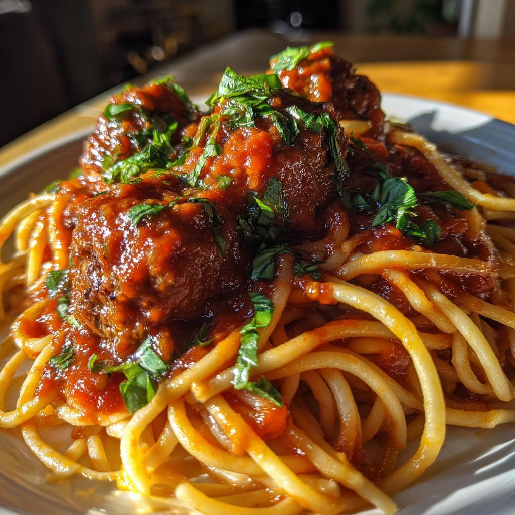 pasta meatballs - detail 1