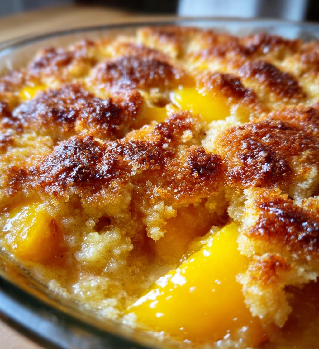peach cobbler three ingredient - detail 1