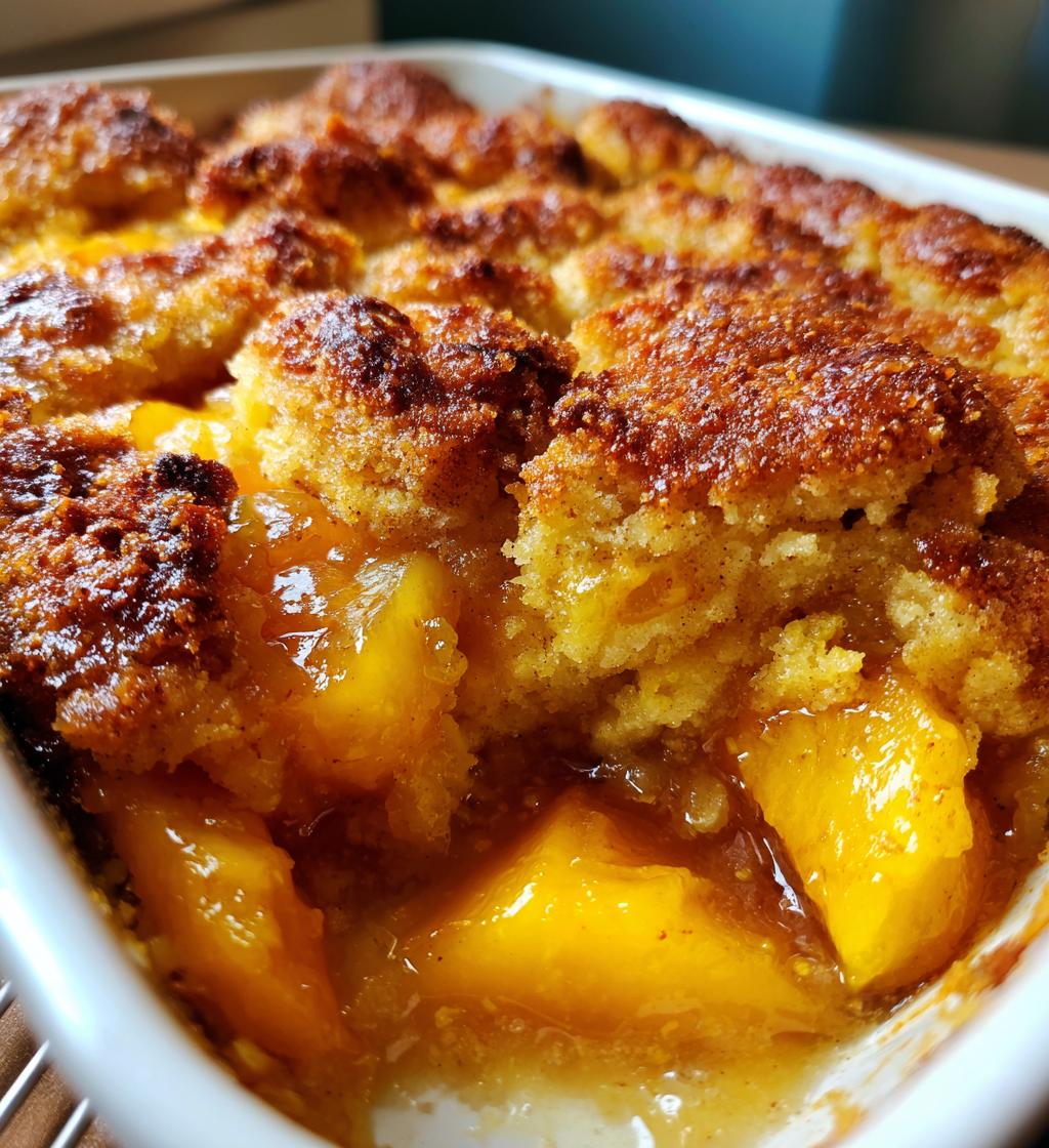 peach cobbler three ingredient