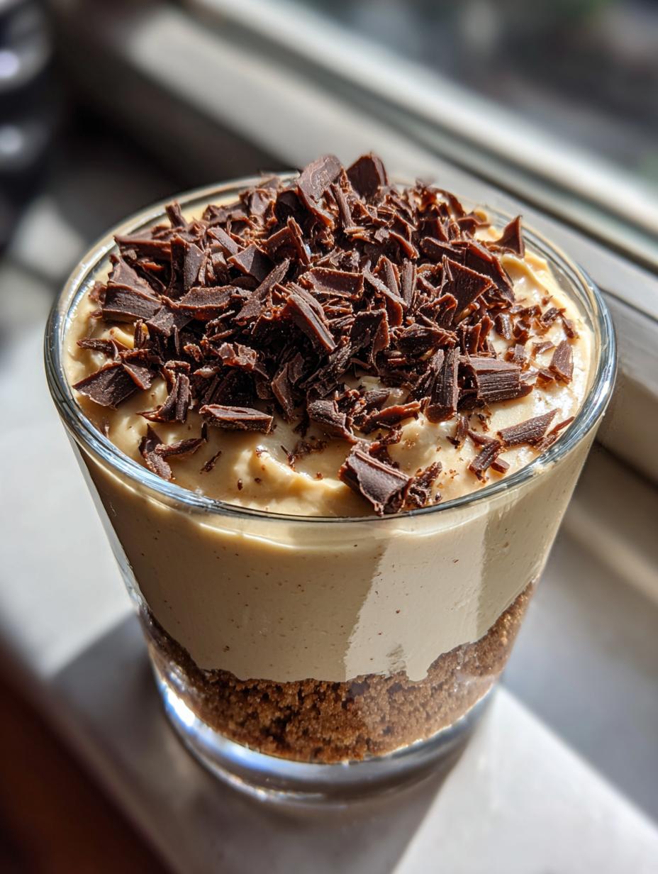 peanut butter cheesecake in a cup - detail 1