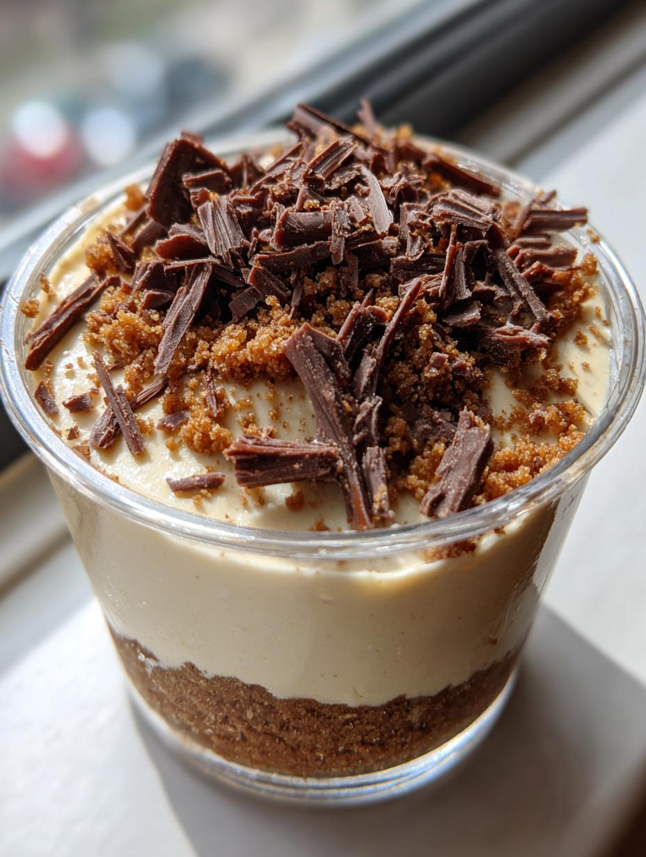 peanut butter cheesecake in a cup