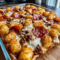 pizza tator tot hotdish