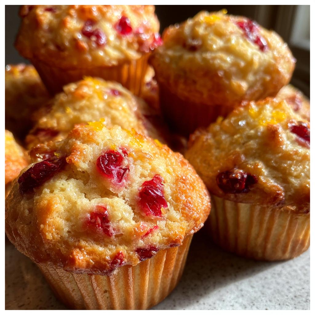 quick cranberry orange muffins - detail 1