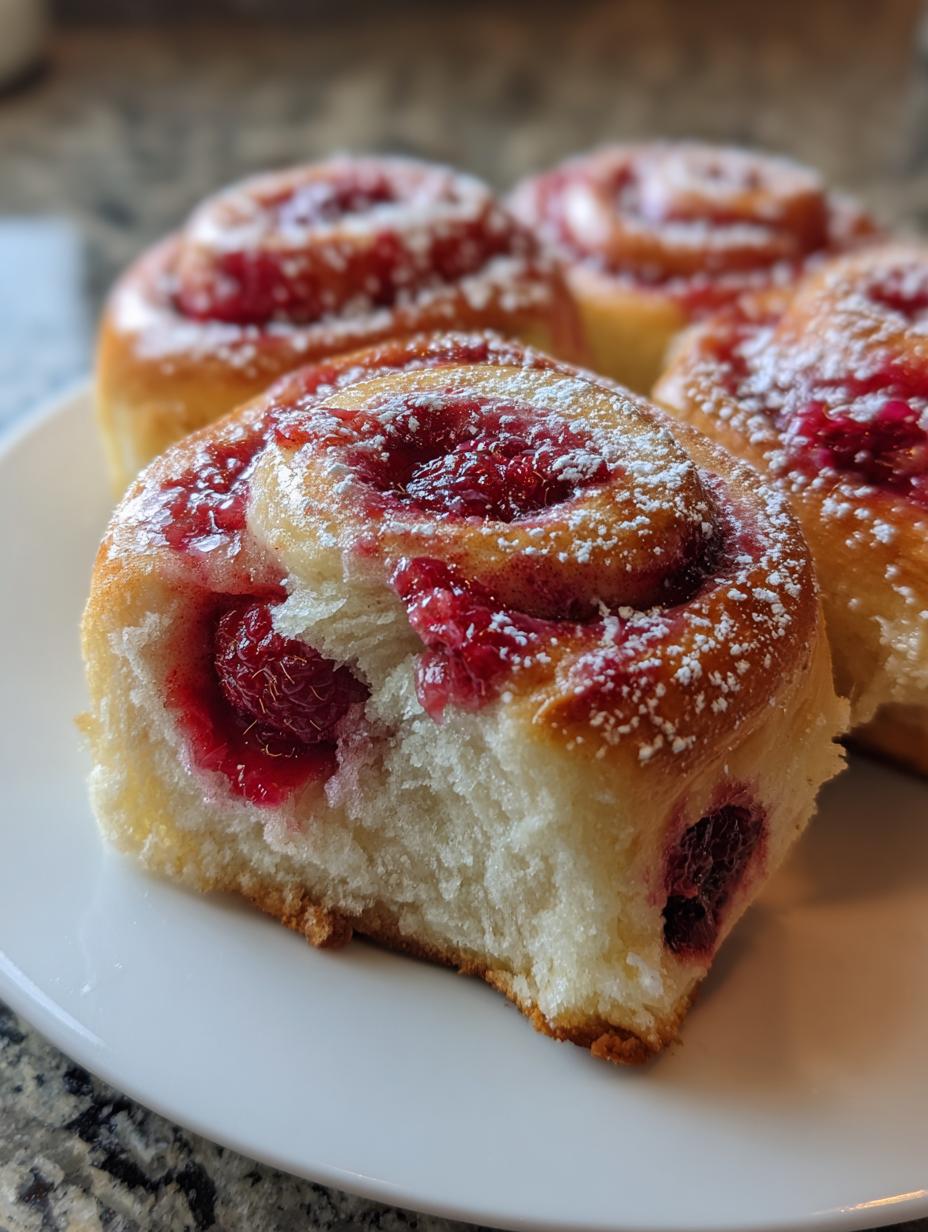 raspberry cinnamon rolls