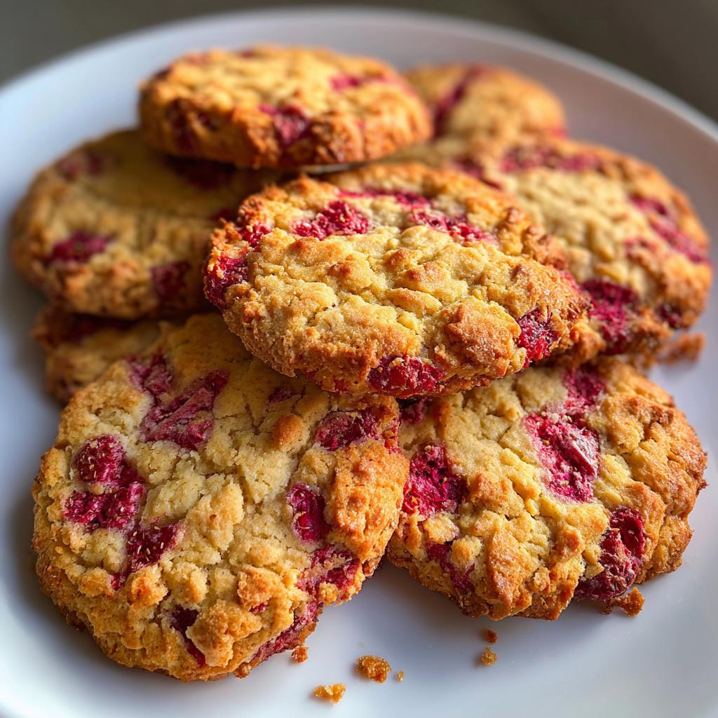raspberry cookies - detail 1