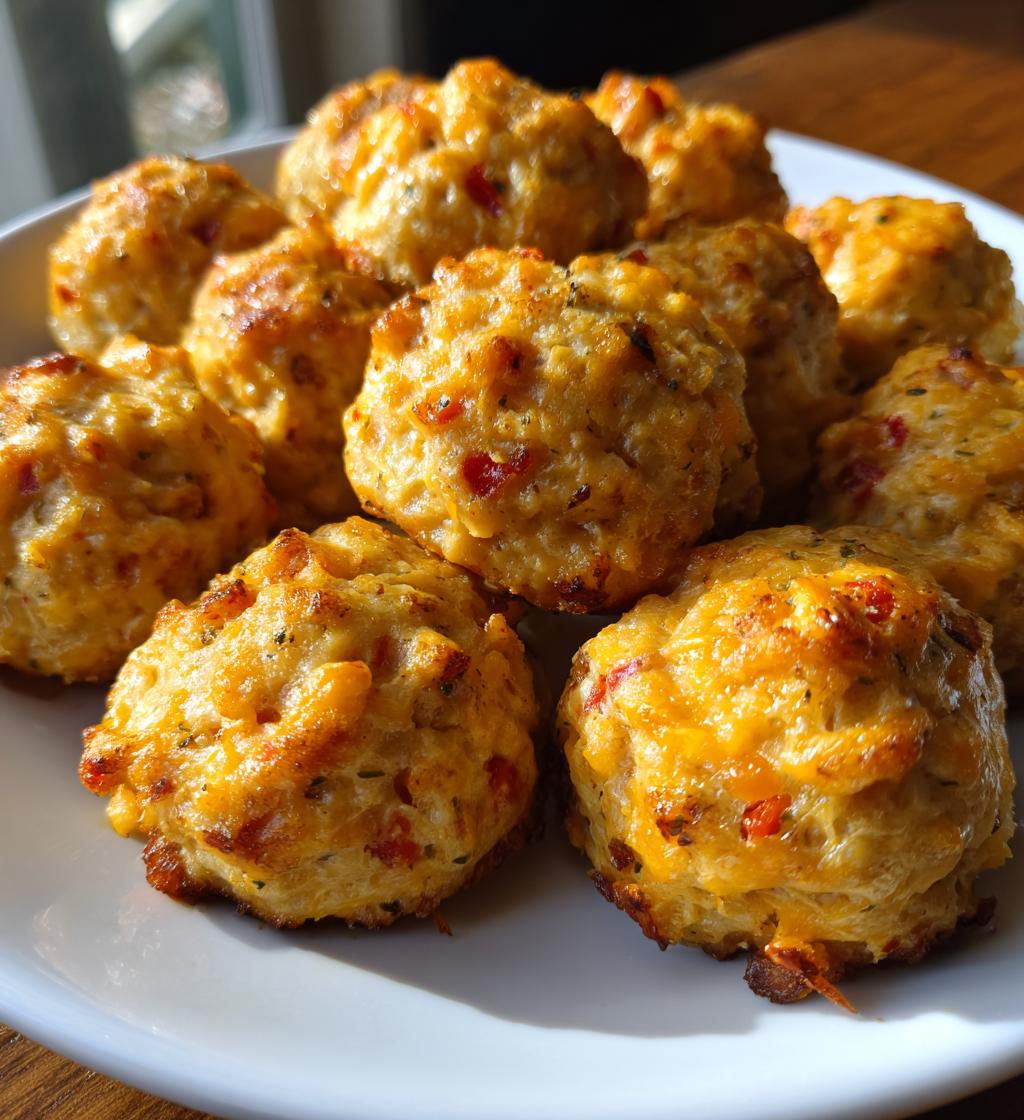 rotel cream cheese sausage balls - detail 1