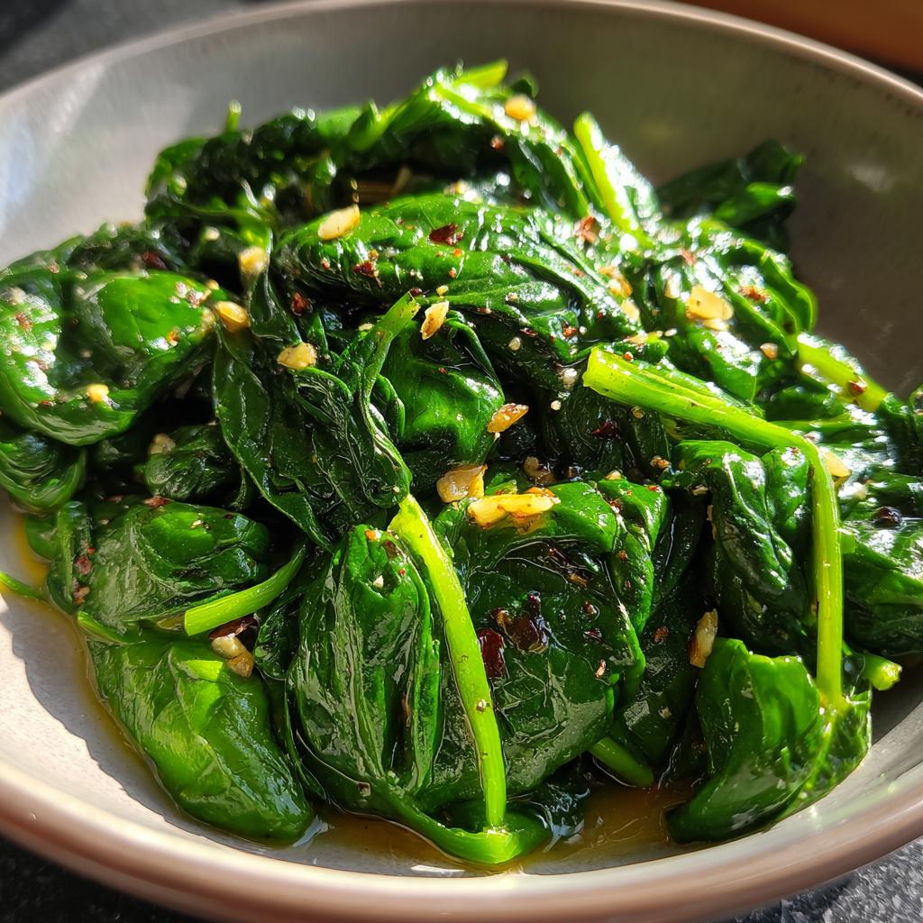 sauteed spinach - detail 1