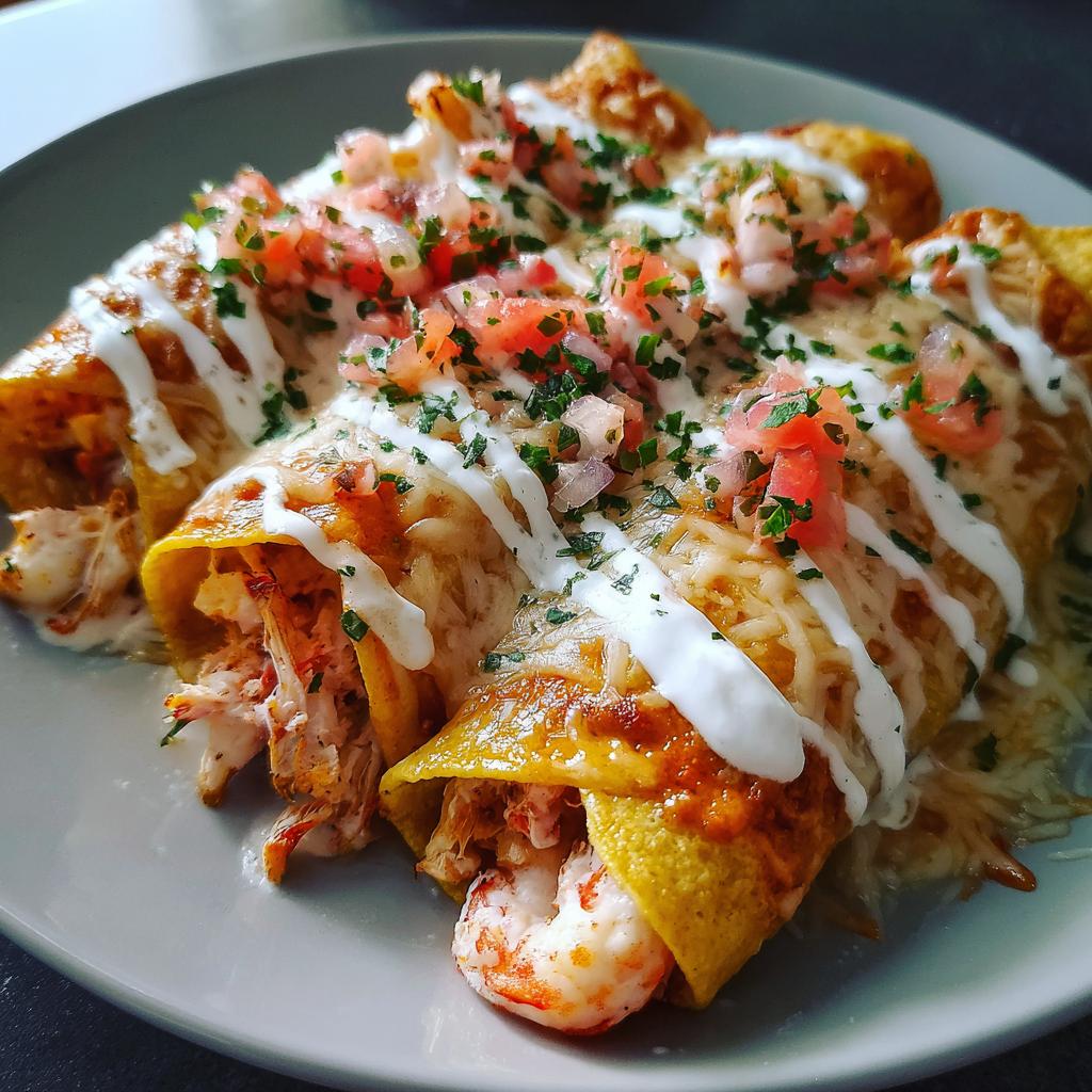 seafood enchiladas - detail 1