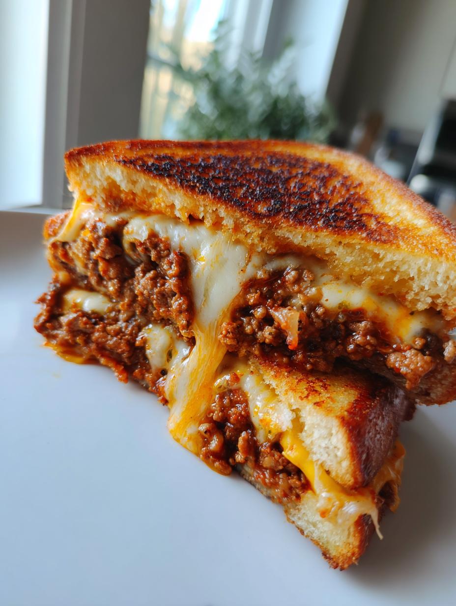 sloppy joe grilled cheese - detail 1