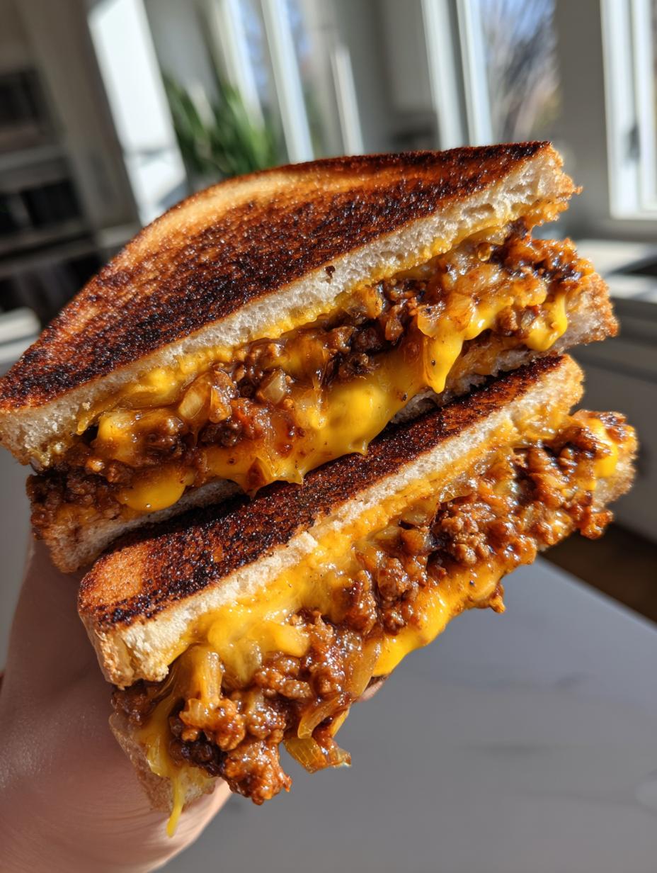 sloppy joe grilled cheese