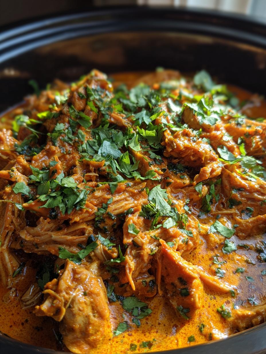 slow cooker butter chicken - detail 1
