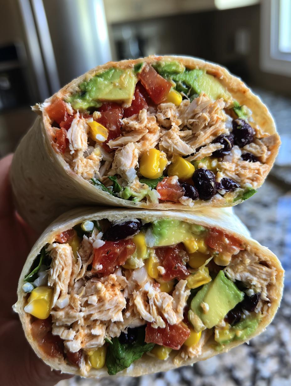 southwest chicken wrap - detail 1