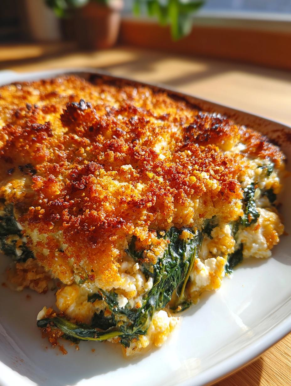 spinach casserole with feta cheese