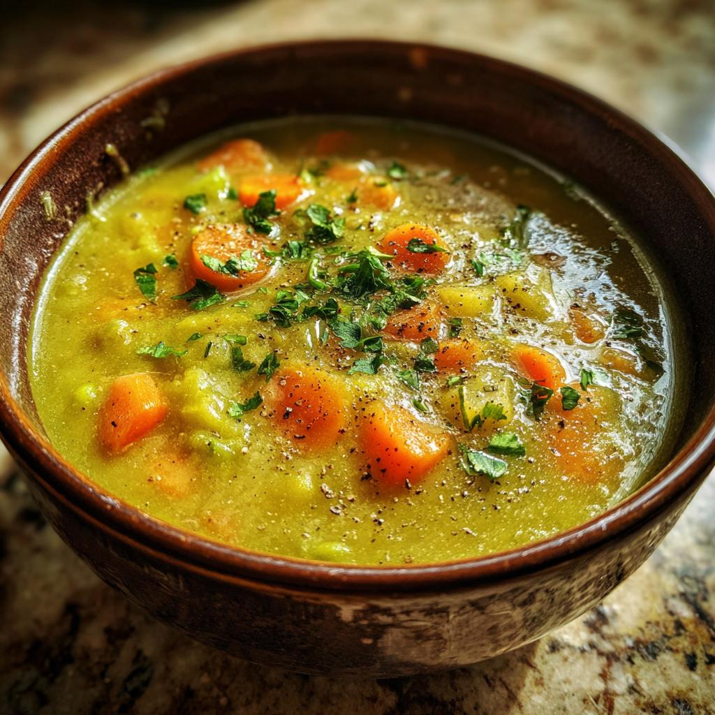 split pea soup - detail 1