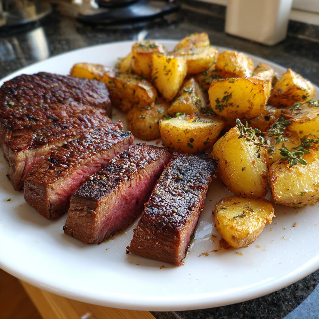 steak and potatoes - detail 1