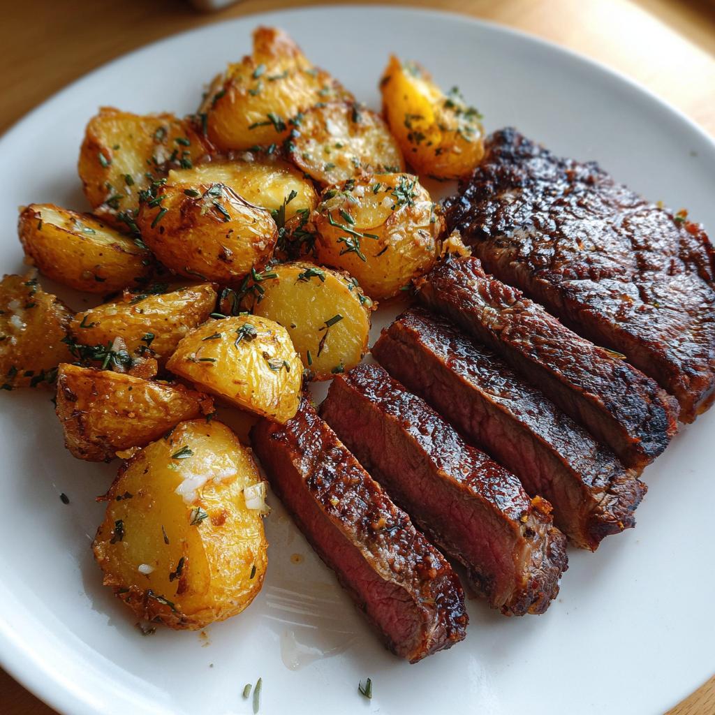 steak and potatoes