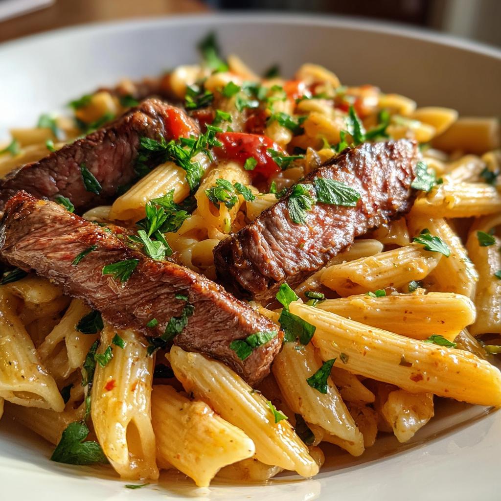 steak pasta - detail 1