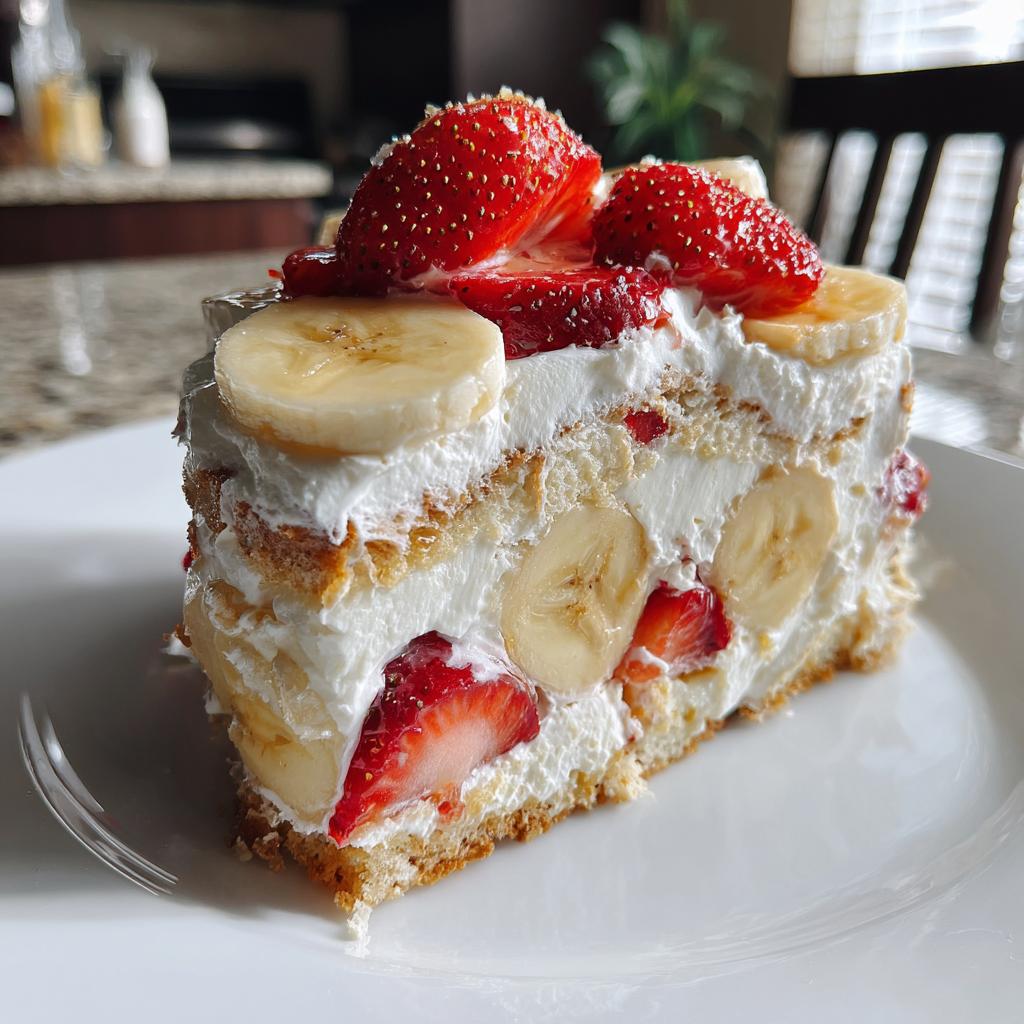 strawberry cheesecake banana pudding - detail 1