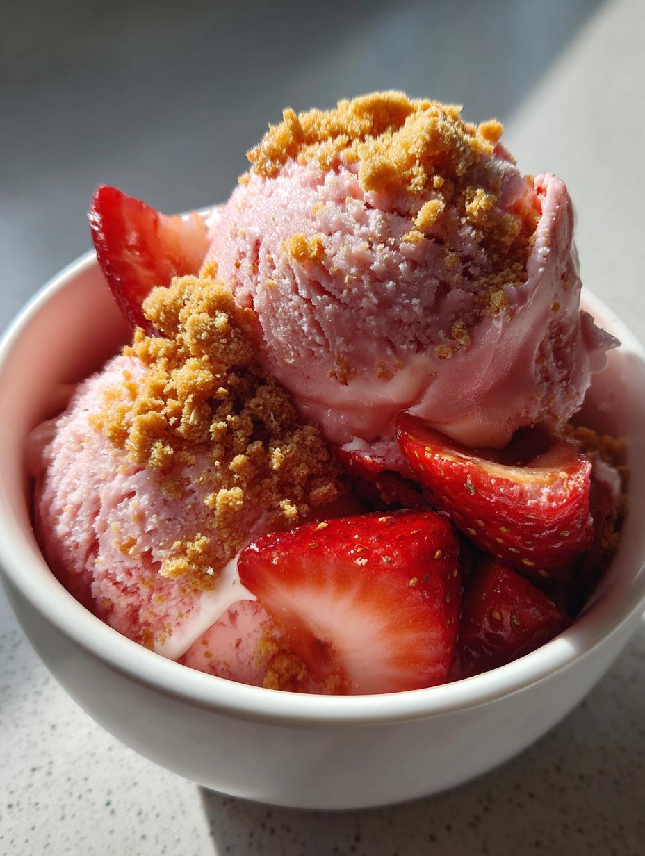 strawberry cheesecake ice cream - detail 1
