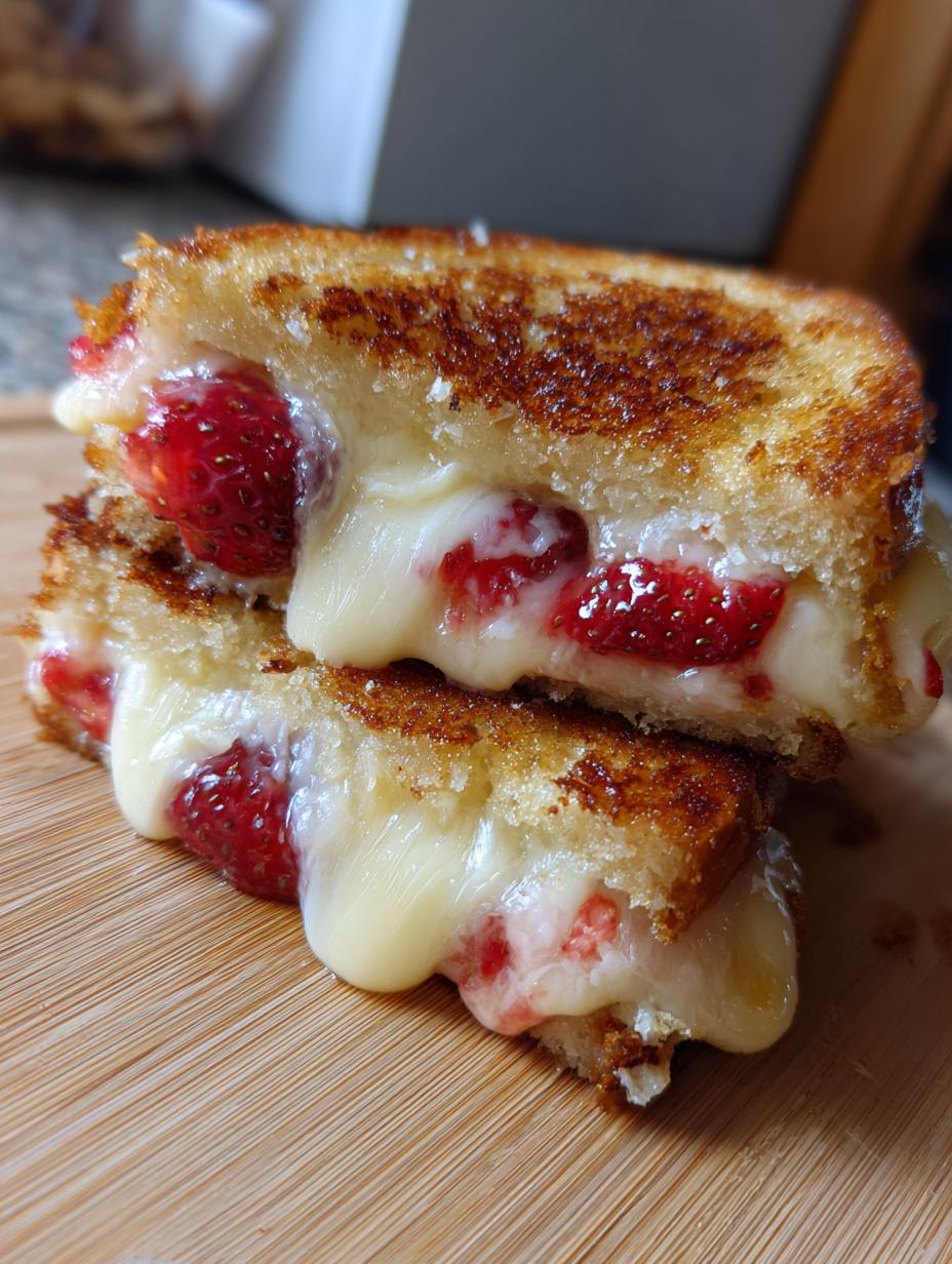 strawberry grilled cheese - detail 1