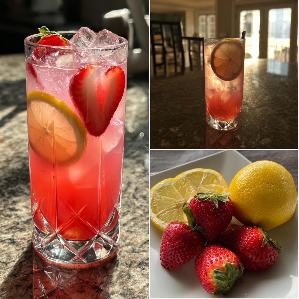strawberry lemon drop cocktail recipe - detail 1